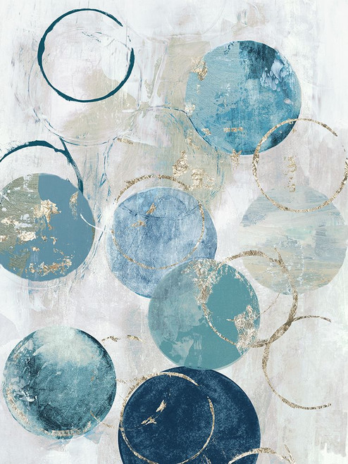 Blue Circles I Poster Print - Tom Reeves