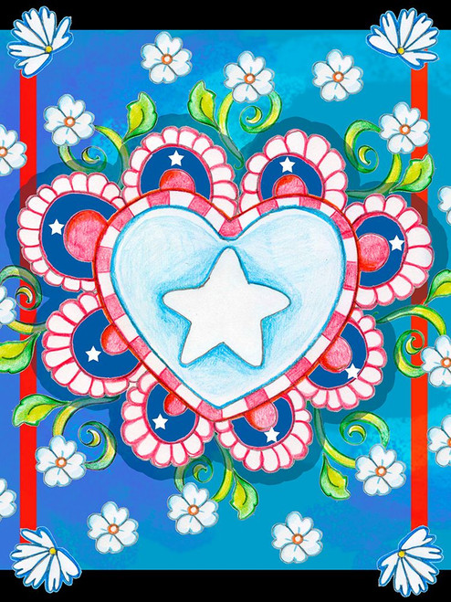 Patriotic Heart Poster Print - Valarie Wade