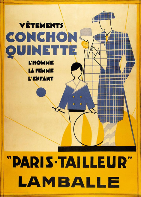 Paris Tailor Poster Print - Apple Collection Vintage