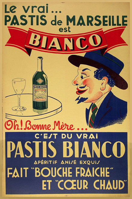 Pastis Bianco Poster Print - Apple Collection Vintage