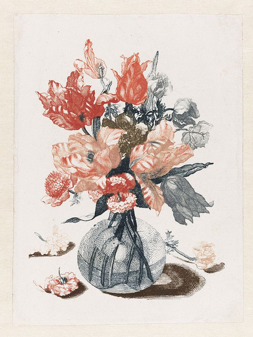 Flowers Four Poster Print - Apple Collection Vintage