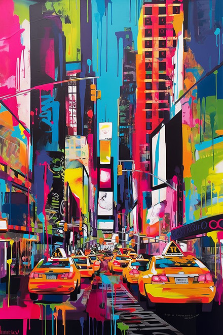 Pop Art New York Color 4 Poster Print - Ray Heere - Posterazzi
