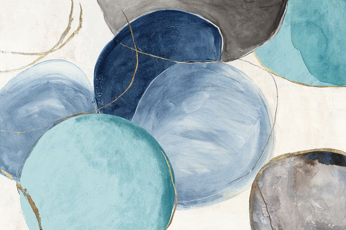 Blue Geo Blob Poster Print - Tom Reeves