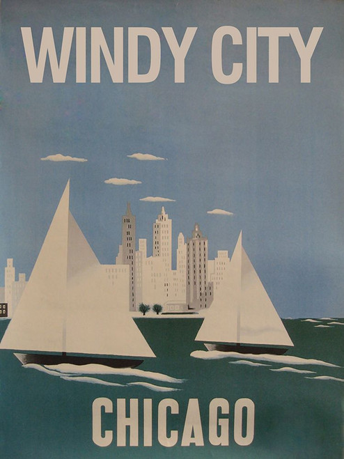 Windy City Poster Print - Apple Collection Vintage