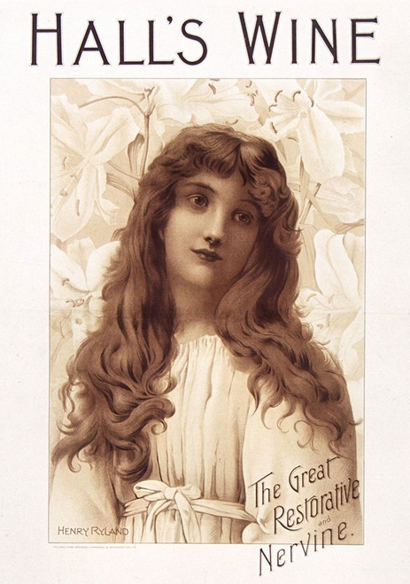 Halls Wine Poster Print - Apple Collection Vintage