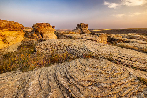 Jerusalem Rocks near Sweetgrass-Montana-USA Poster Print - Chuck Haney