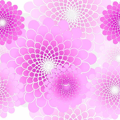 Spiral Flowers Pattern Pink Poster Print - Tina Lavoie