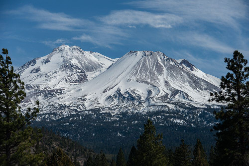 Glacier on Mt. Shasta has almost disappeared. Poster Print - Betty Sederquist