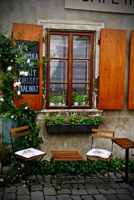 Table for Two with Chairs Poster Print - Vizvary Photography Susan