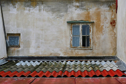 Tile Roof with Window Poster Print - Vizvary Photography Susan