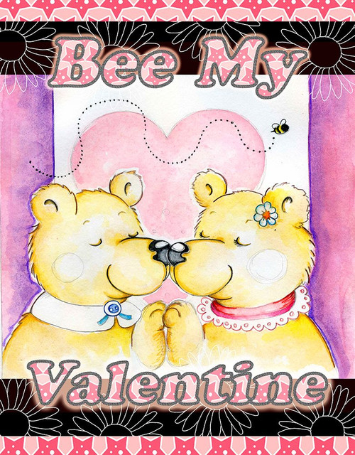 Bee My Valentine Poster Print - Valarie Wade