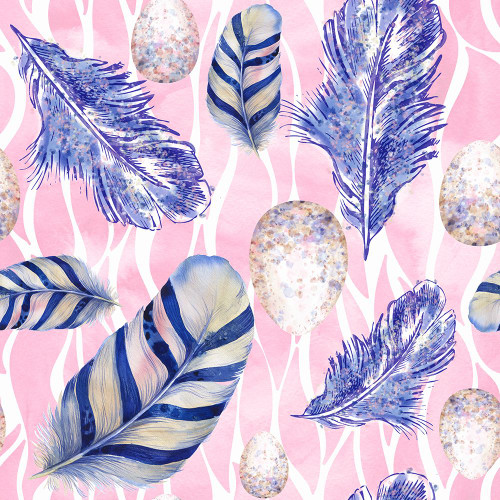 Feather And Egg Pattern I Poster Print - Tina Lavoie