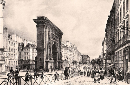 Paris Port Saint Denis 1835 Poster Print - Apple Collection Vintage