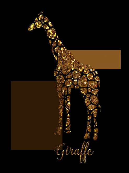 1 Gold Giraffe Poster Print - Tina Lavoie