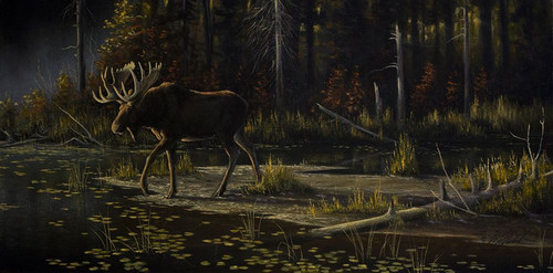Autumn Moose Poster Print - Wilhelm Goebel