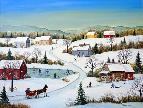 Little Country Village Poster Print - Sharon Mark