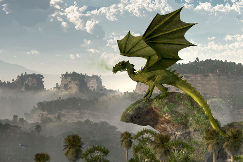 Green Dragon Poster Print - Daniel Eskridge