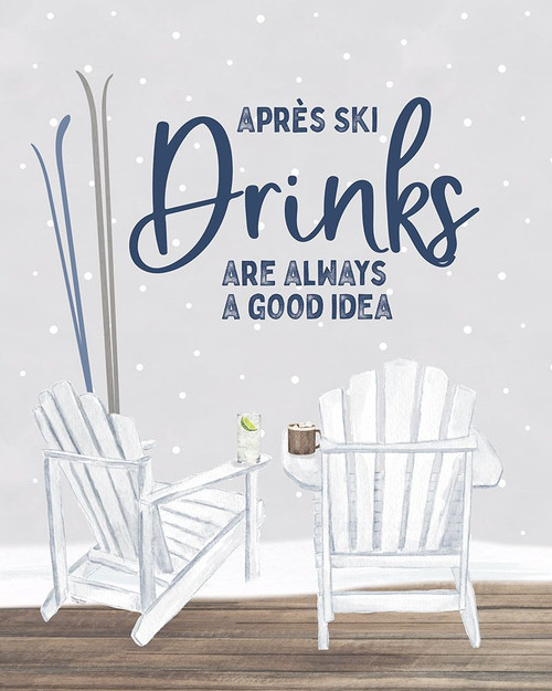 Winter Mountain Getaway portrait III-Drinks Poster Print - Reed Tara