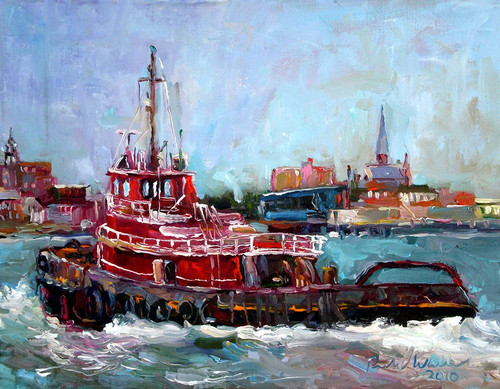 Tugboat Poster Print - Richard Wallich
