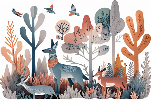 Mid Century Woodland 9 Poster Print - Ray Heere