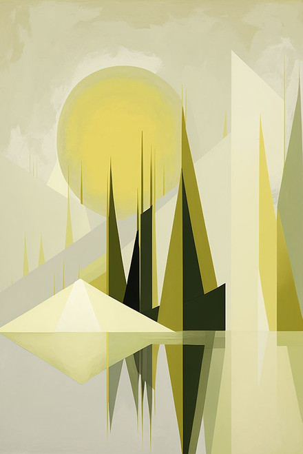 Mid Century Nature Green 16 Poster Print - Ray Heere