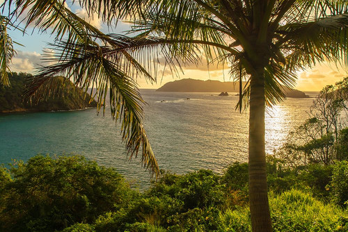 Tobago. Sunrise on island and ocean. Poster Print - Gallery Jaynes