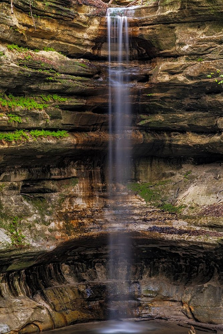 St. Louis Canyon Waterfall In Starved Rock State Park-Illinois-USA Poster Print - Chuck Haney