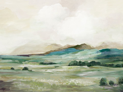 Serene Hillside Greens Poster Print - Allison Pearce