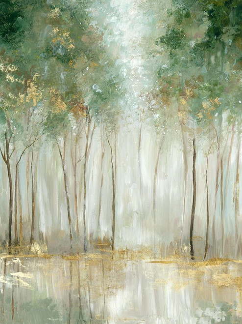 Green And Gold Forest Poster Print - Allison Pearce