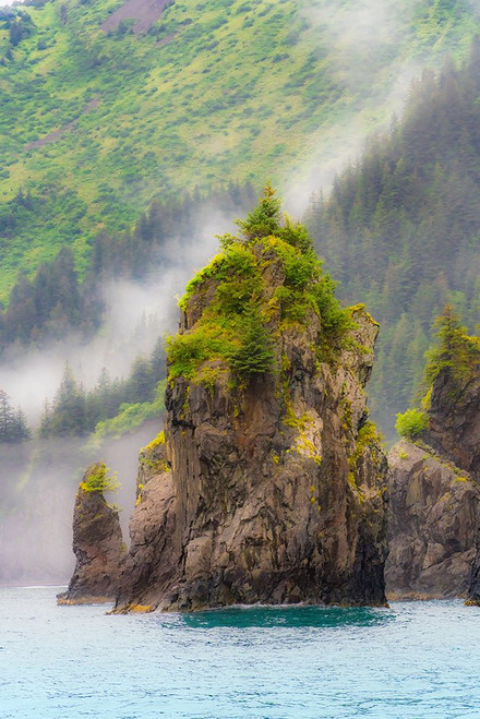 Alaska- Kenai Peninsula. Scenic landscape of the rocky coast. Poster Print - Janet Muir