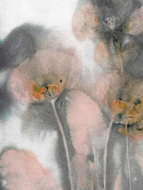 Poppy Salmon Grey Poster Print - Pernille Folcarelli