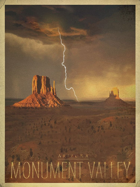 Monument Valley Poster Print - Red Truck Old