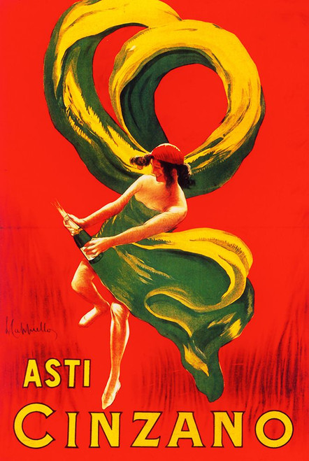 cappiello_asticinzano_redgreenyellow Poster Print - Apple Collection Vintage