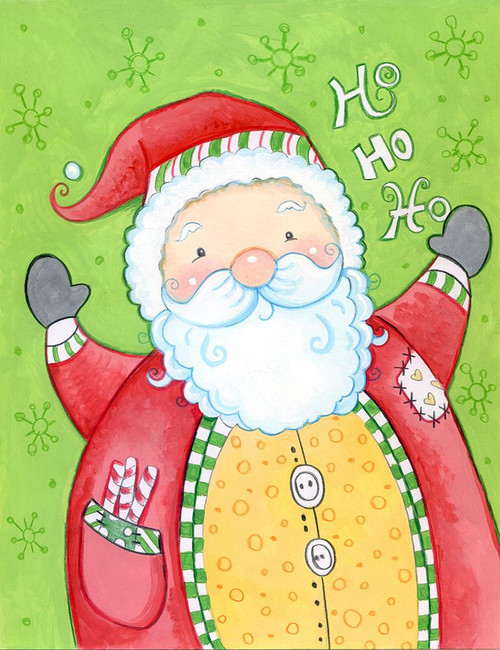 Happy Santa Poster Print - Valarie Wade
