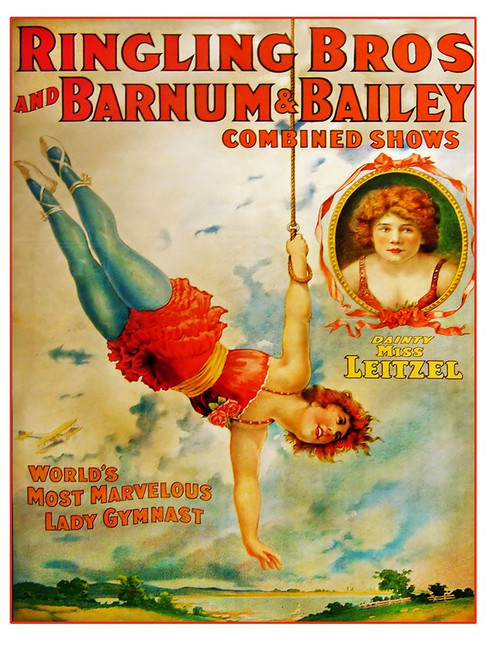 Miss Lietzel Barnum Bailey Poster Print - Apple Collection Vintage