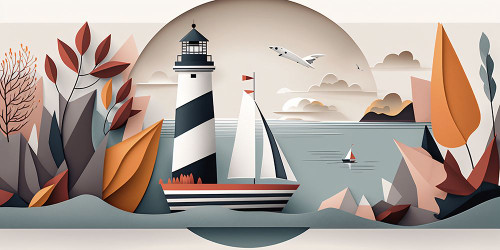 Mid Century Coastal Scenes 43 Poster Print - Ray Heere