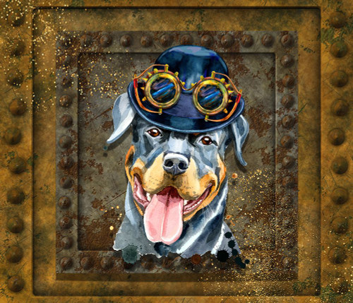 Steampunk Rotweiler Poster Print - Tina Mitchell