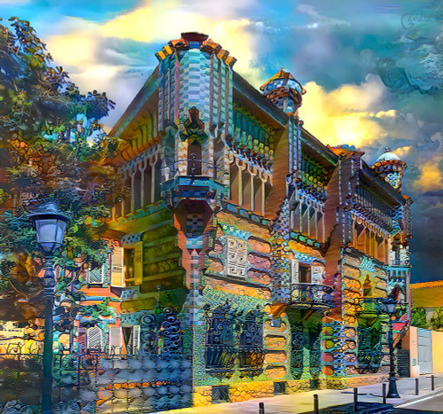 Barcelona Spain Casa Vicens Gaudi Poster Print - Pedro Gavidia