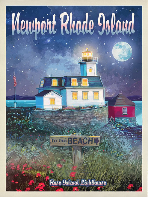 Rhode Island Poster Print - Red Truck Old