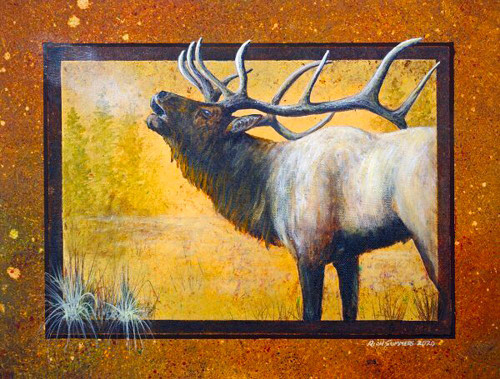 Elk Morning Poster Print - Richard Summers