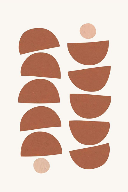 Terracotta Shapes Poster Print - and Seb Sisi