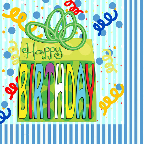 Birthday Gift Napkin Poster Print - Valarie Wade