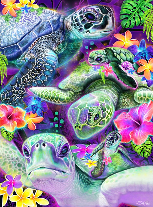 Day Dream Sea Turtles Poster Print - Pike Art Sheena
