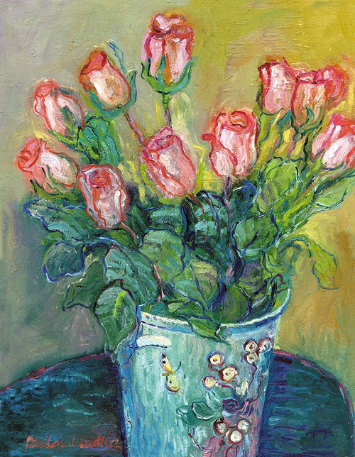Flowers In A Vase Poster Print - Richard Wallich