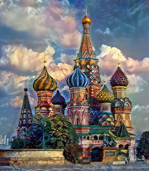 Moscow Russia Cathedral of Vasily the Blessed Saint Basil Poster Print - Pedro Gavidia