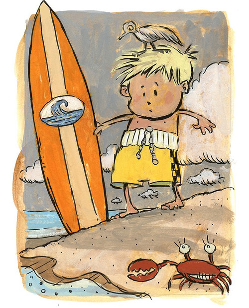 First Surf Poster Print - Noble Fine Randy