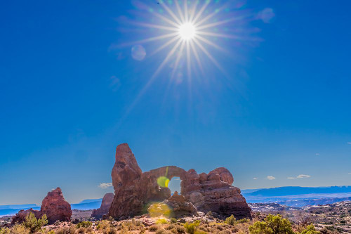 Turret Arch- Windows Section- Arches National Park- Moab- Utah. Poster Print - William Perry
