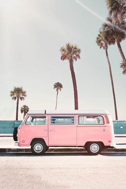 Pink Van Poster Print - and Seb Sisi