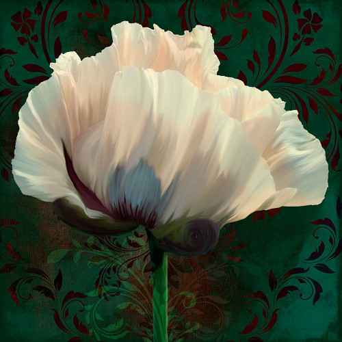 Poppy In Verdigris And Rust II Poster Print - Tina Lavoie