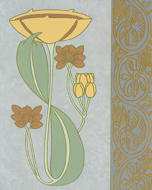 Tan Tulip With Right Border Poster Print - John Zaccheo